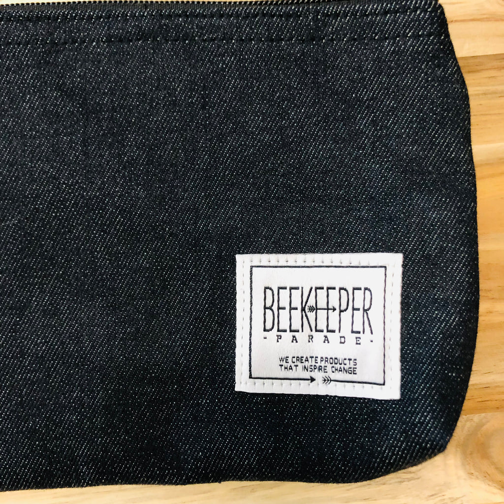 The Black Denim BeeKeeper Pouch (Small)
