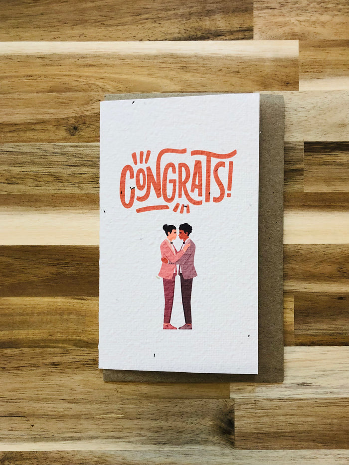 The 'Congrats' Wedding II Card (that grows)