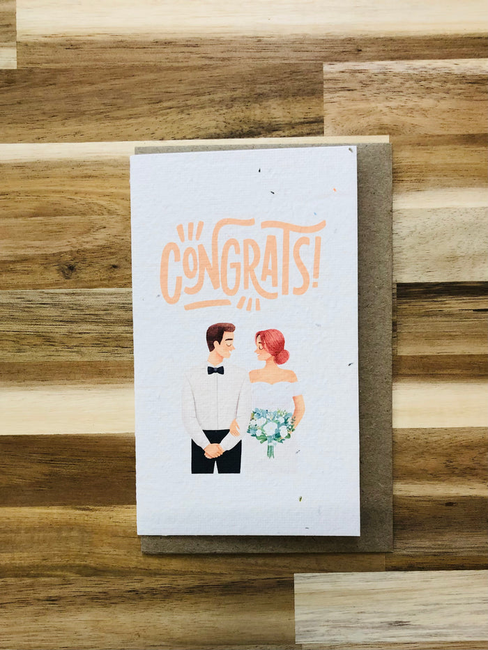 The 'Congrats' Wedding III Card (that grows)