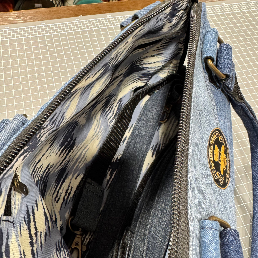 The Denim Patch 👖 BeeKeeper Clam Shell Handbag