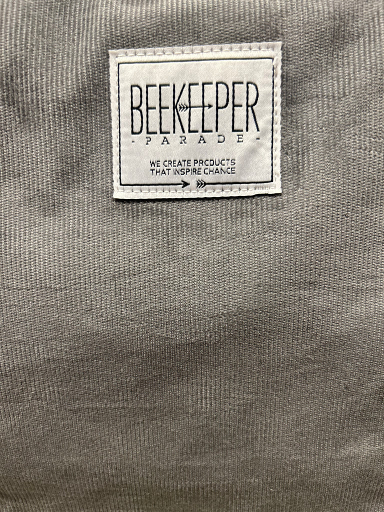 The Panda Grey 🐘 Corduroy Large BeeKeeper Weekender (Masterpiece)