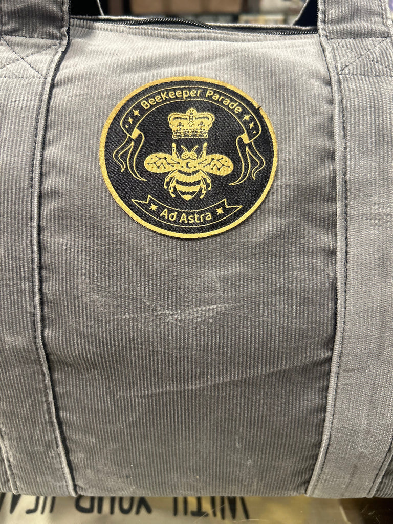 The Panda Grey 🐘 Corduroy BeeKeeper Carry-All (Black Label)