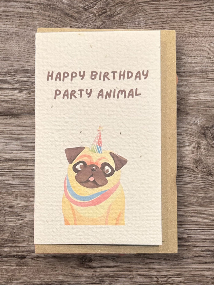 Happy Birthday Party Animal 🐕 Card (that grows)