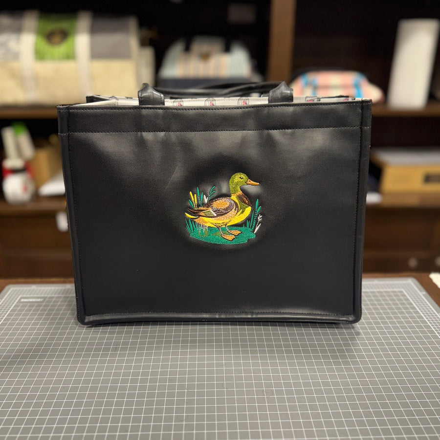 The Duck 🦆🪡 Embroidered KOKYKAI BOOK TOTE