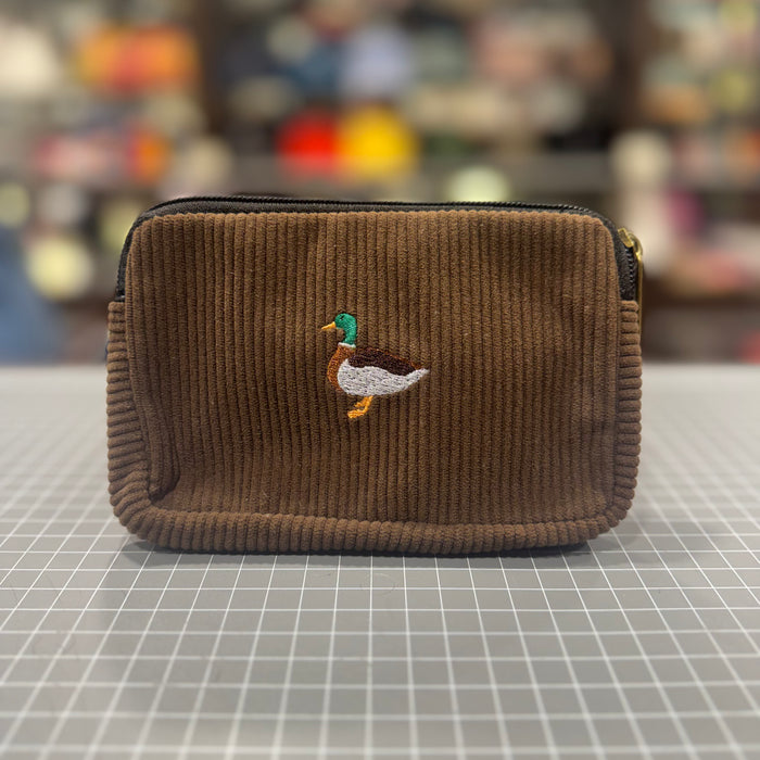 The Duck 🦆 on Chocolate Corduroy BeeKeeper Phone + Passport Sleeve (Copy)