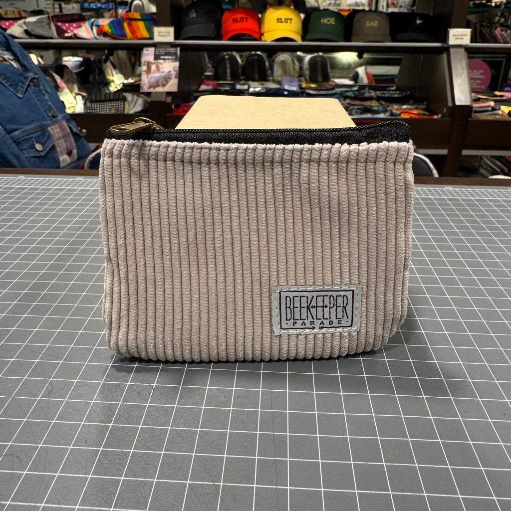 The Panda White 🐻‍❄️ Corduroy BeeKeeper Coin Purse