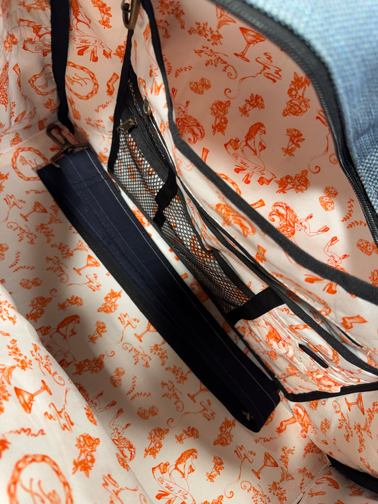 Pink and Blue 🍬 Large BeeKeeper Weekender (Da Vinci Collection)