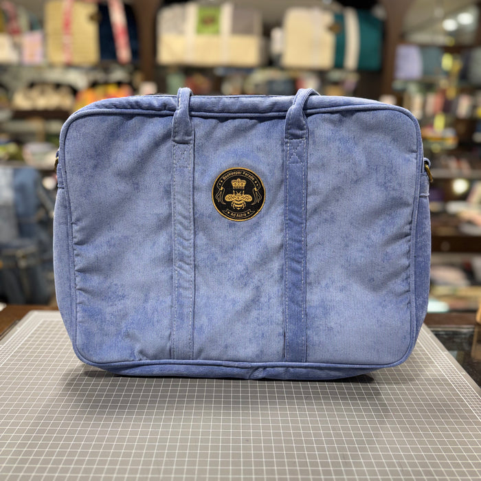 The Powder Blue 🦋 Corduroy Laptop Messenger BeeKeeper Bag
