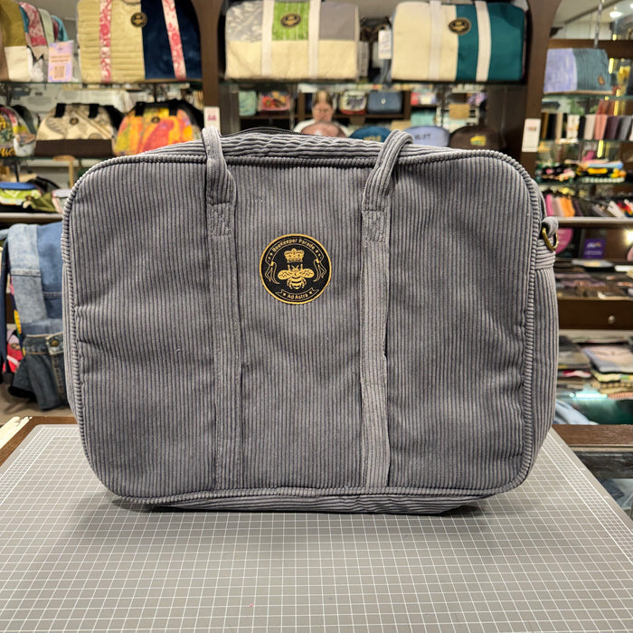 The Koala Grey 🐨 Corduroy Laptop Messenger BeeKeeper Bag