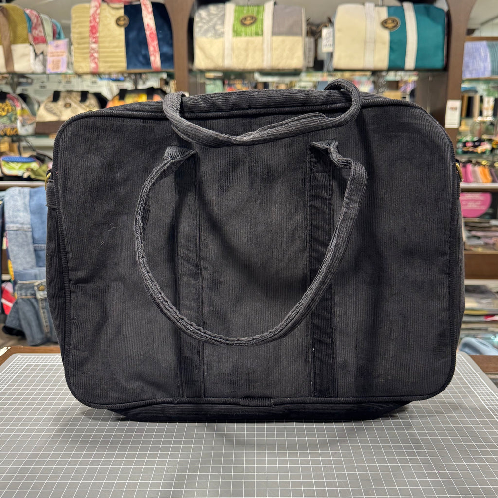 The Panda Black 🐼 Corduroy Laptop Messenger BeeKeeper Bag