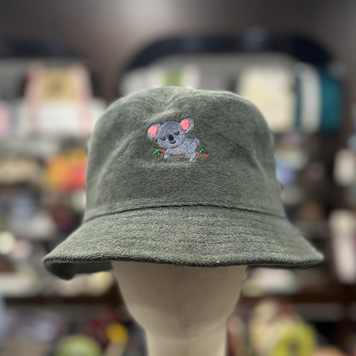 The Koala 🐨 Embroidered Terry Bucket Hat 🧢 (Cypress)