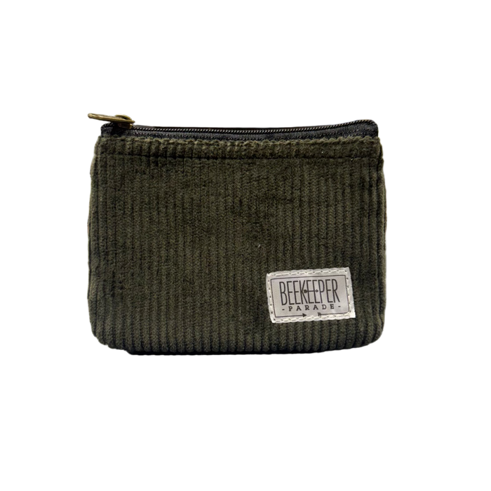 The Forest 🌲 Green Corduroy BeeKeeper Coin Purse