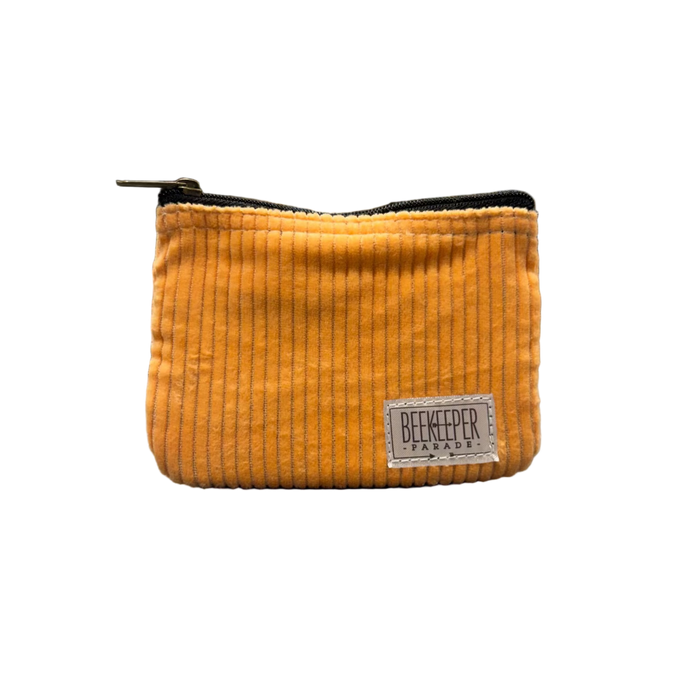 The Panda Neon Orange 🍊 Corduroy BeeKeeper Coin Purse