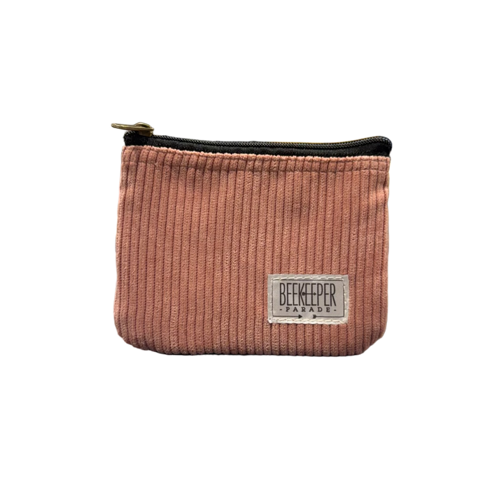 The Cherry Blossom 🌸 Pink Corduroy BeeKeeper Coin Purse