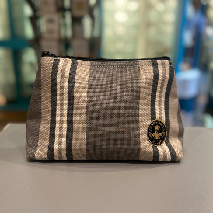 The Grey Stripes Large Toiletry + Makeup Bag