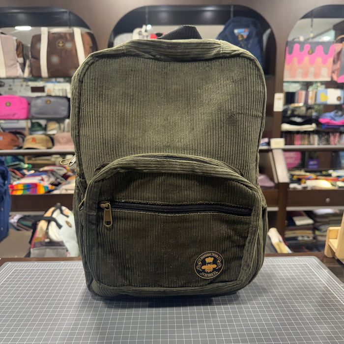 The Forest 🌳 Green Corduroy Mini-Royal BeeKeeper Backpack