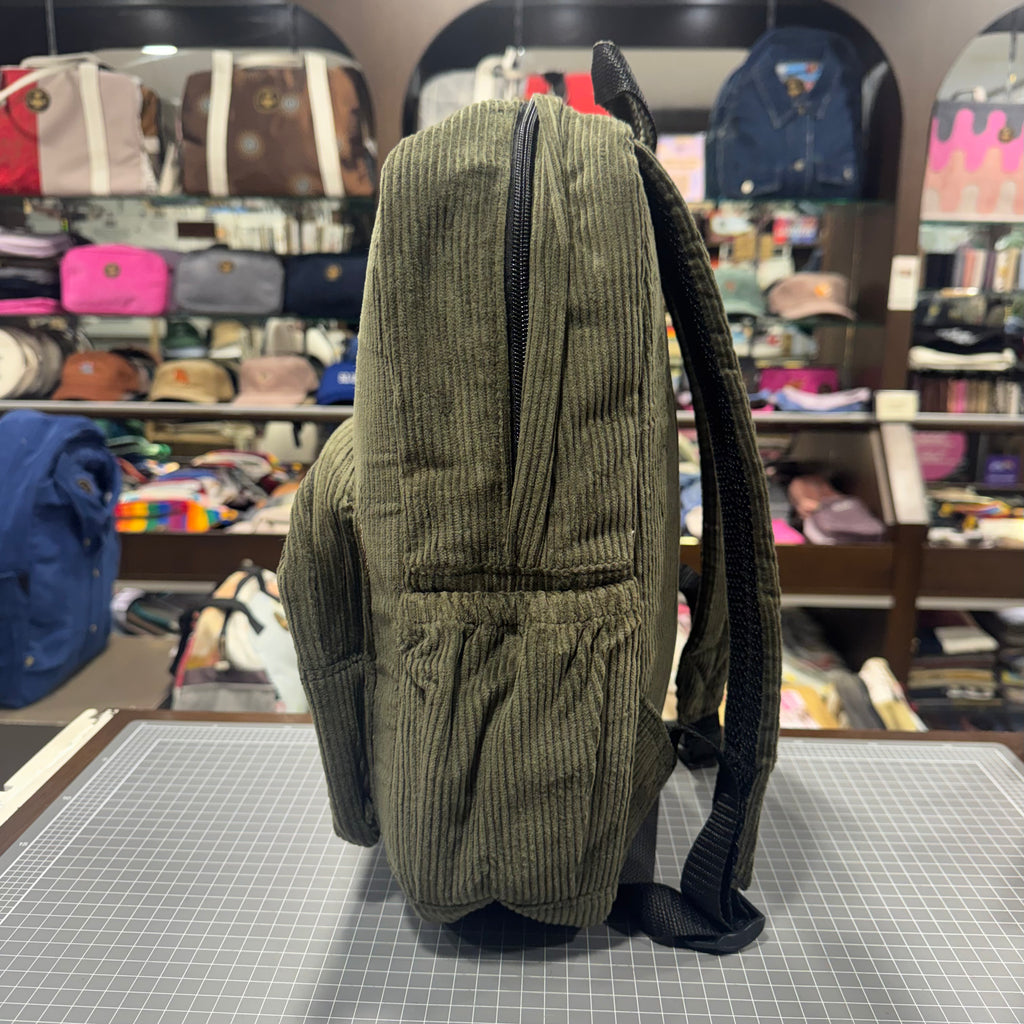 The Forest 🌳 Green Corduroy Mini-Royal BeeKeeper Backpack