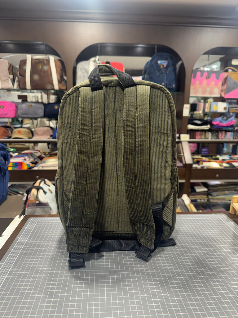 The Forest 🌳 Green Corduroy Mini-Royal BeeKeeper Backpack