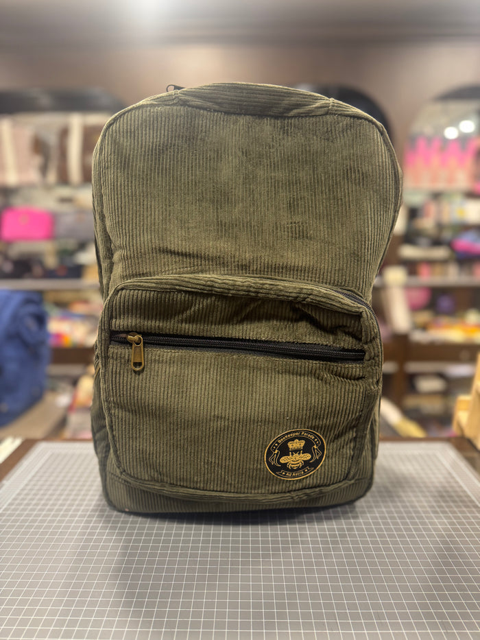 The Forest 🌳 Green Corduroy Royal BeeKeeper Backpack