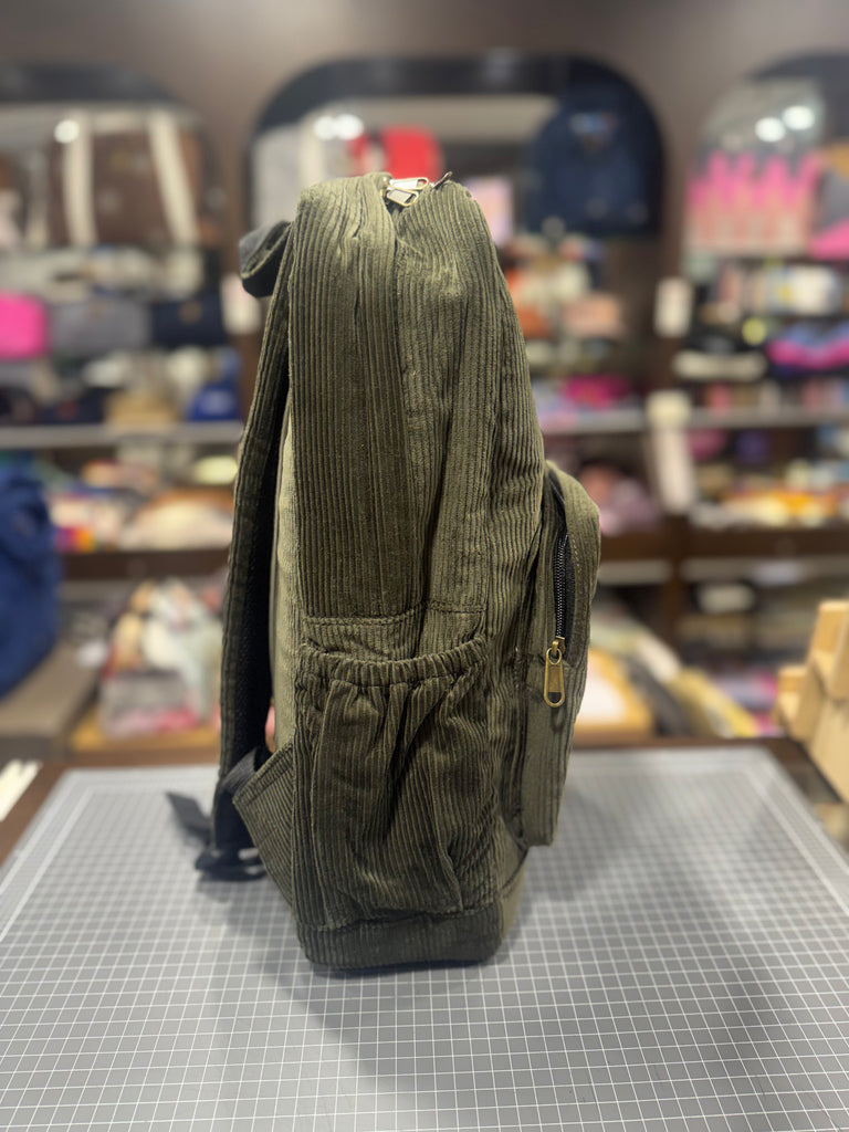 The Forest 🌳 Green Corduroy Royal BeeKeeper Backpack