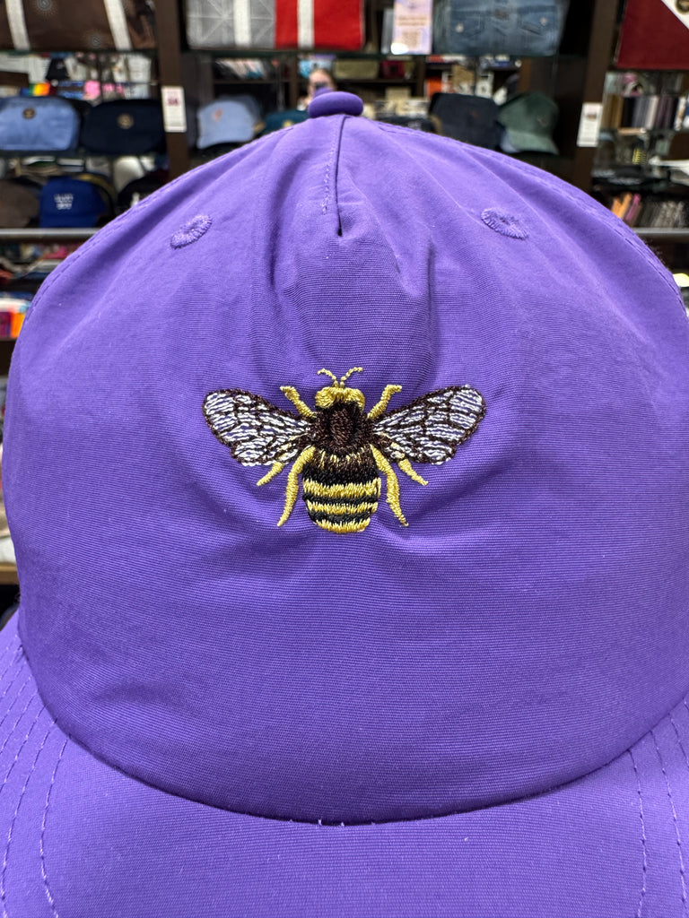 The Bee 🐝 Embroidered 100% Recycled ♻️ Nylon Cap 🧢 (Violet Purple)