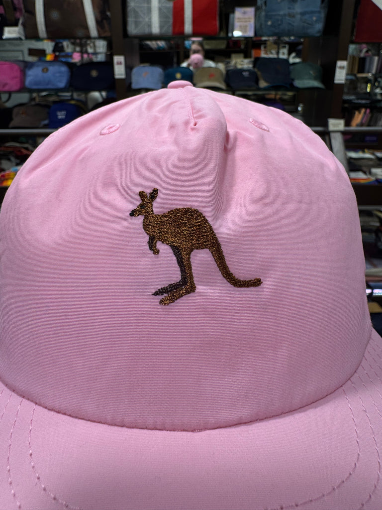 The Kangaroo 🦘 Embroidered 100% Recycled ♻️ Nylon Cap 🧢 (Bubblegum Pink)