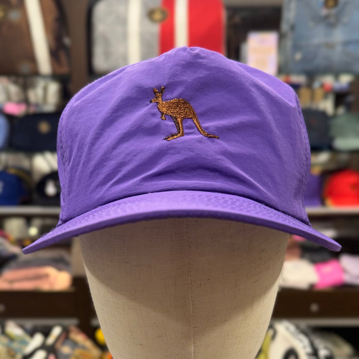 The Kangaroo 🦘 Embroidered 100% Recycled ♻️ Nylon Cap 🧢 (Violet Purple)