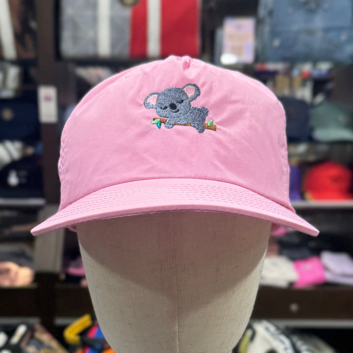 The Koala 🐨 Embroidered 100% Recycled ♻️ Nylon Cap 🧢 (Bubblegum Pink)