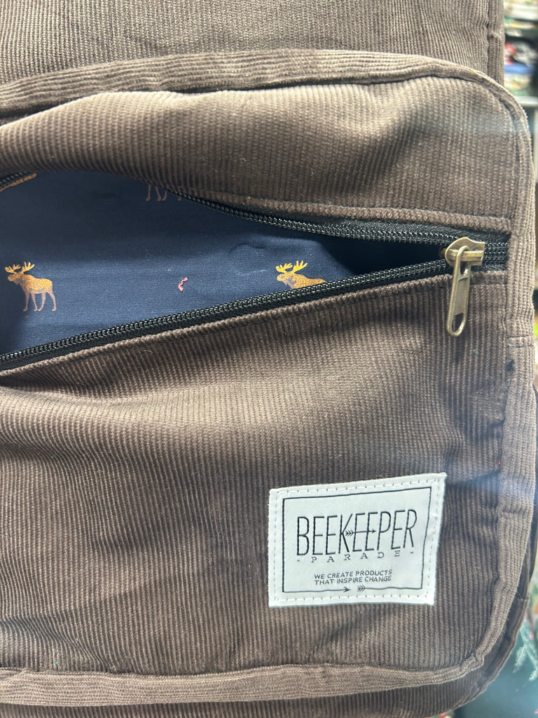 The Panda Chocolate Corduroy 🐼 Royal BeeKeeper Backpack (Masterpiece Range)