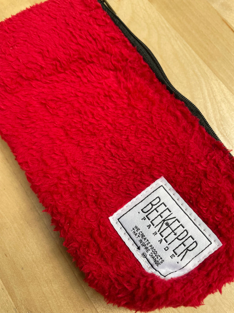 The Fluffy Red BeeKeeper Pouch (Small)