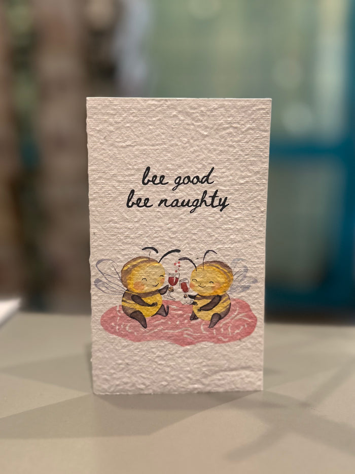 Bee Good, Bee Naughty 🐝 Card (that grows)