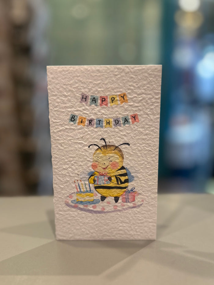 Happy Birthday Bee 🐝 Card (that grows)