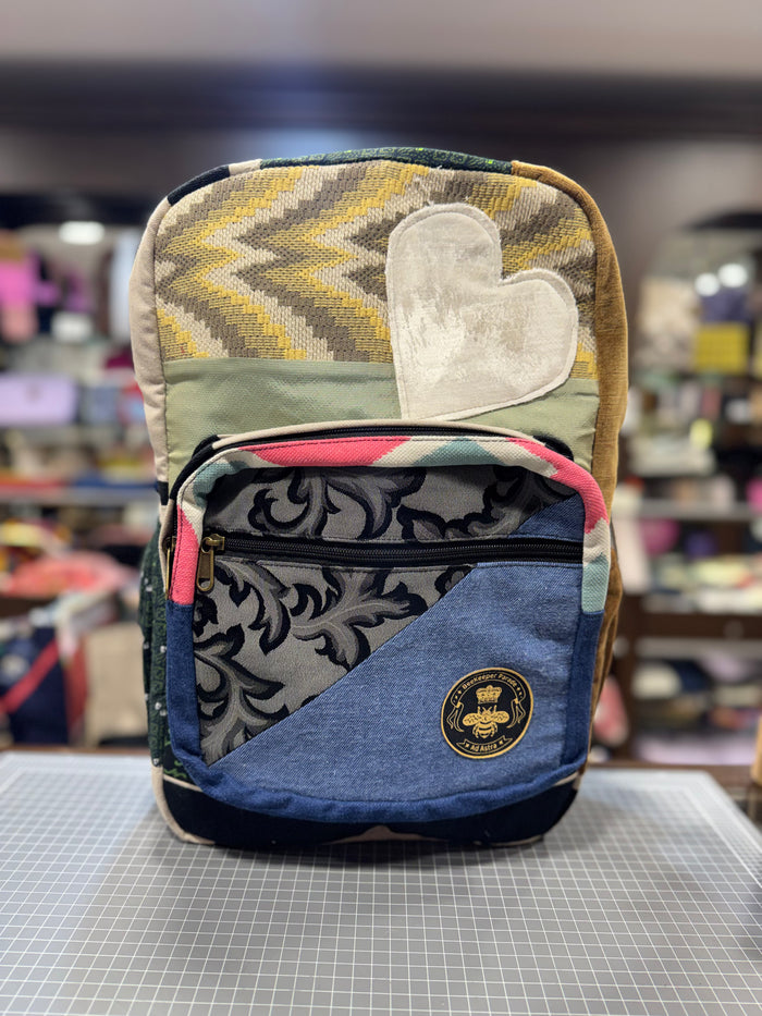 The White Heart 🤍 Royal BeeKeeper Backpack (Da Vinci Collection)