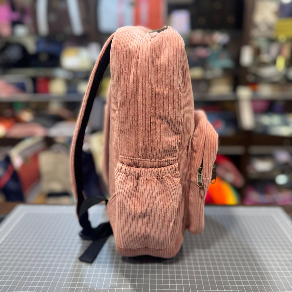 The Cherry Blossom 🌸 Pink Corduroy Mini-Royal BeeKeeper Backpack
