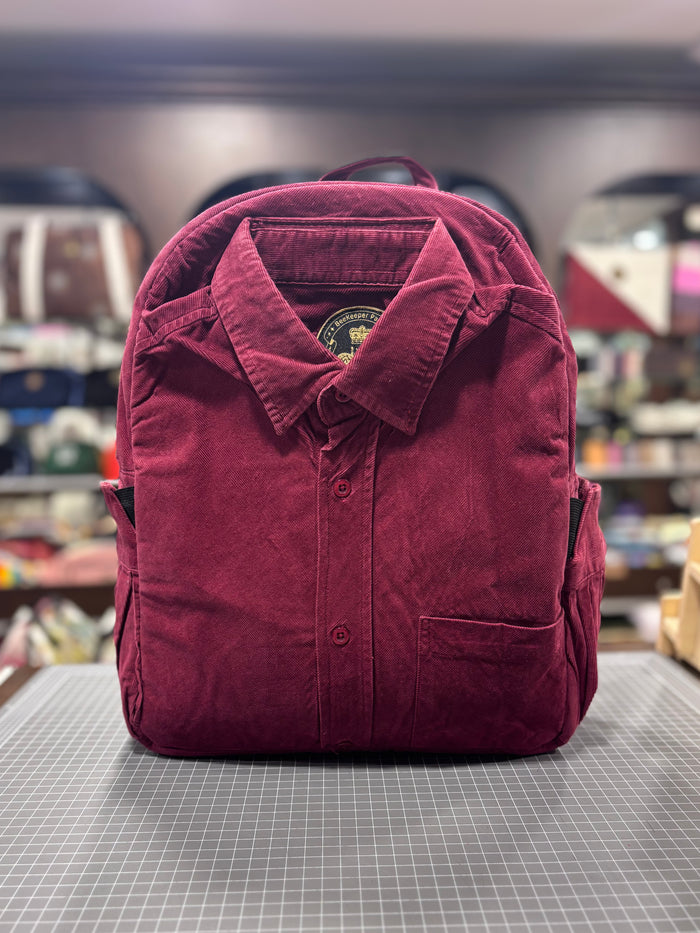 The Burgundy Corduroy No. 1 🧣 Classic Shirt BeeKeeper Parade Backpack