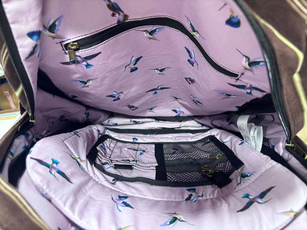 The Brown Striped Corduroy No. 1 🍂 Classic Shirt BeeKeeper Parade Backpack