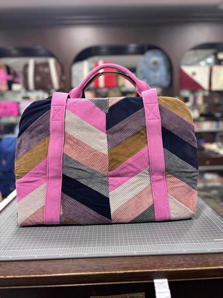 The Herringbone 💠 Corduroy Large BeeKeeper Weekender (Da Vinci Collection)