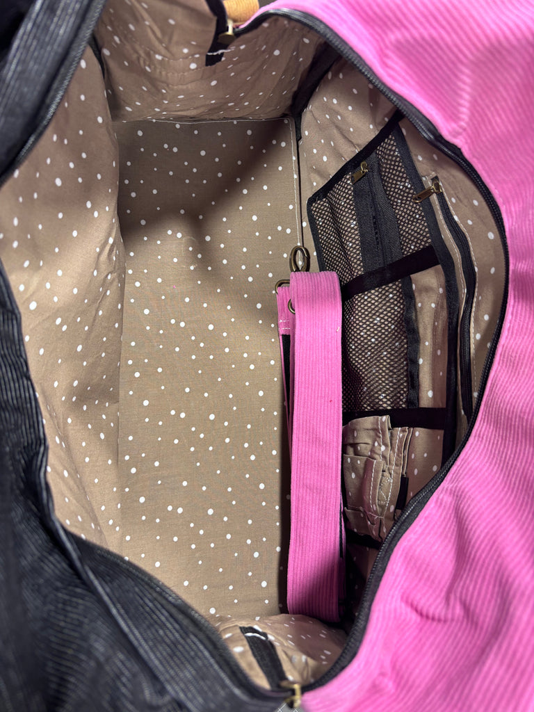 The Herringbone 💠 Corduroy Large BeeKeeper Weekender (Da Vinci Collection)