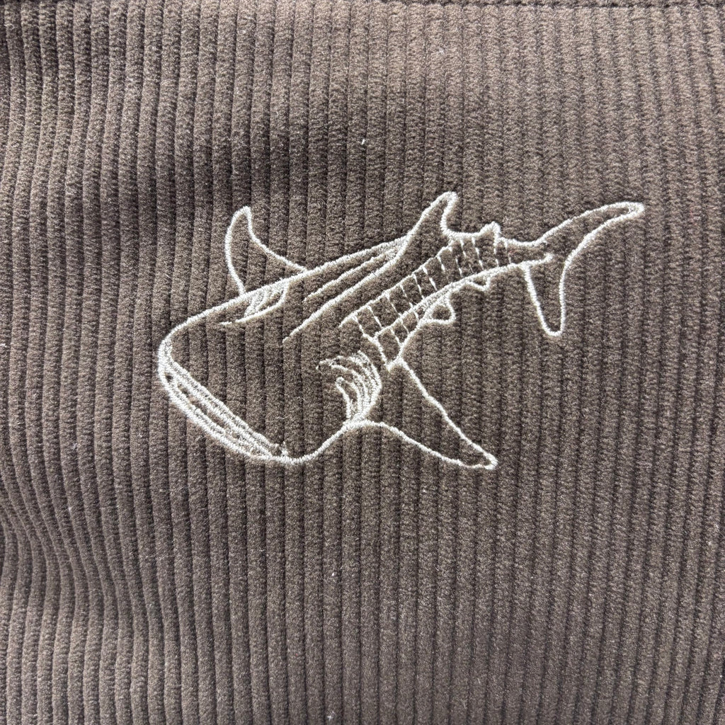 The Whale Shark 🦈 Brown Corduroy Large Toiletry + Makeup Bag