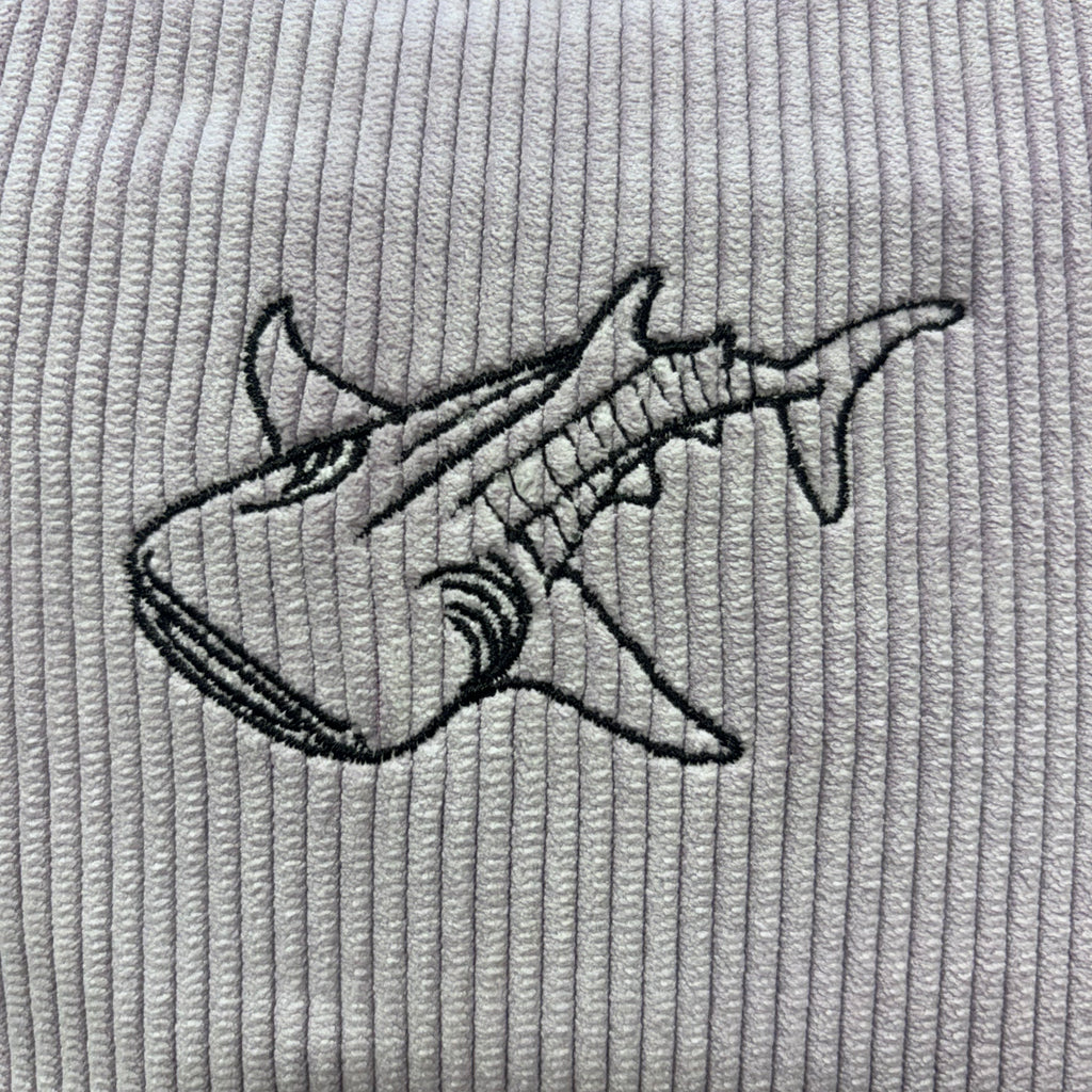 The Shark 🦈 Lavender Corduroy Large Toiletry + Makeup Bag