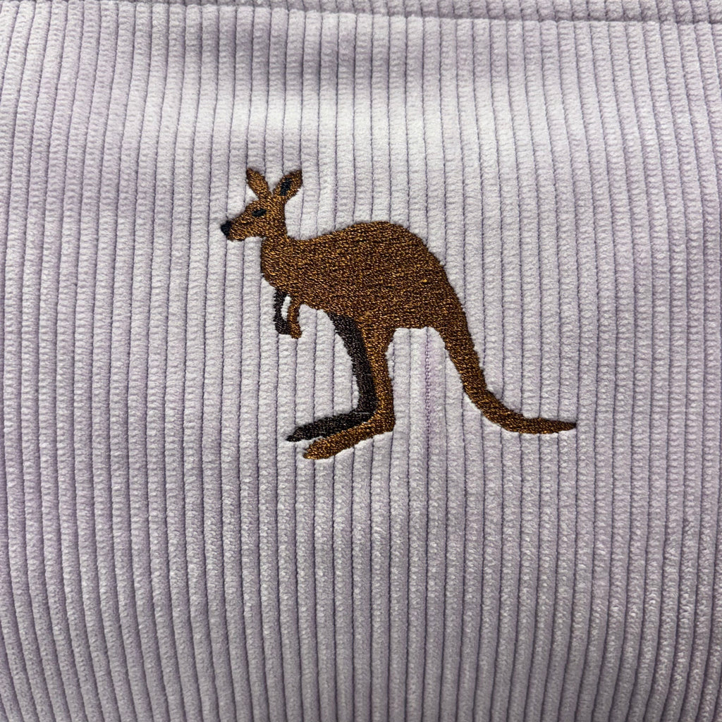 The Kangaroo 🦘 Lavender Corduroy Large Toiletry + Makeup Bag