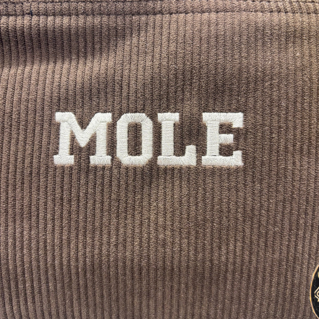 The Mole 🦦 Brown Corduroy Large Toiletry + Makeup Bag