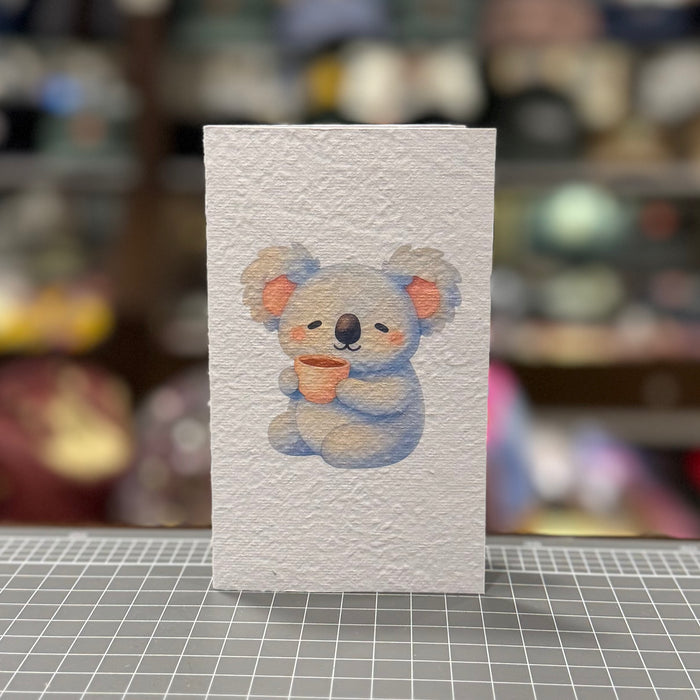Cozy Coffee Koala 🐨 Card (that grows)