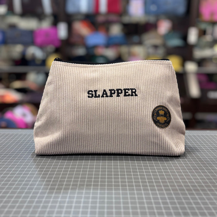The Slapper 😚 Cream Corduroy Large Toiletry + Makeup Bag