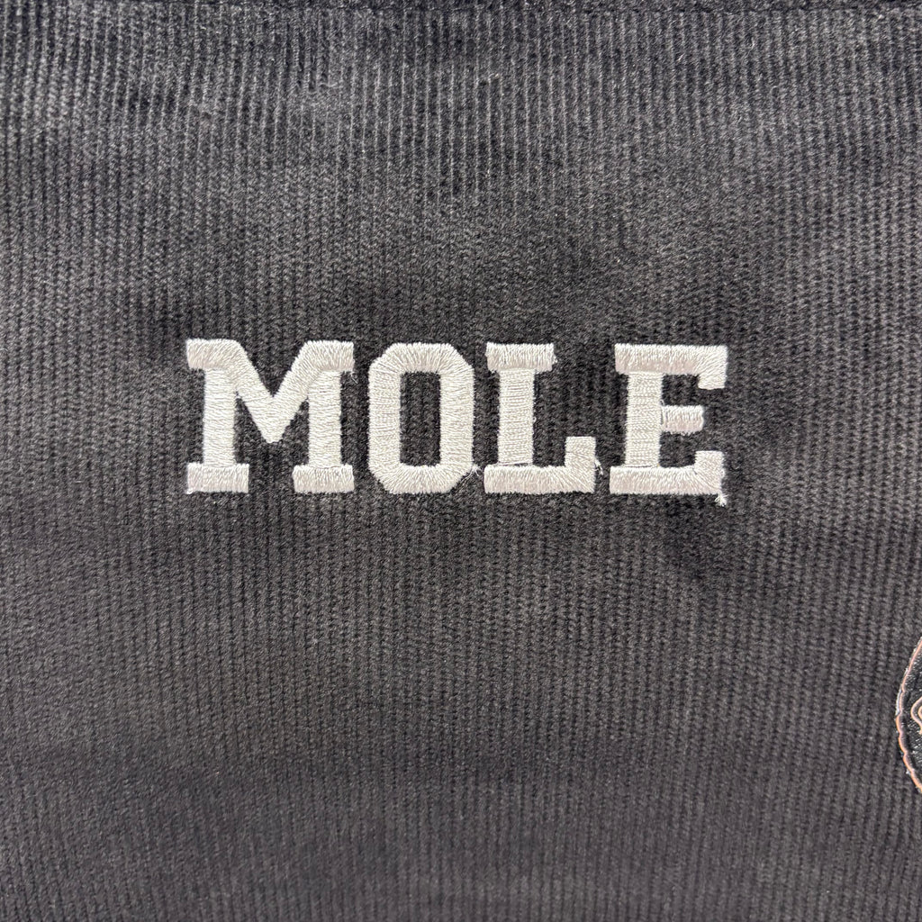 The Mole 🦦 Black Corduroy Large Toiletry + Makeup Bag