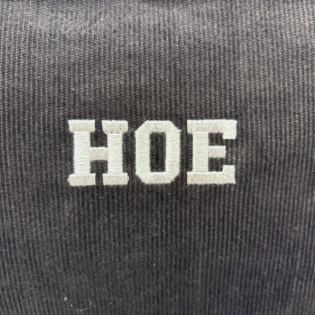 The Hoe 💋 Black Corduroy Large Toiletry + Makeup Bag