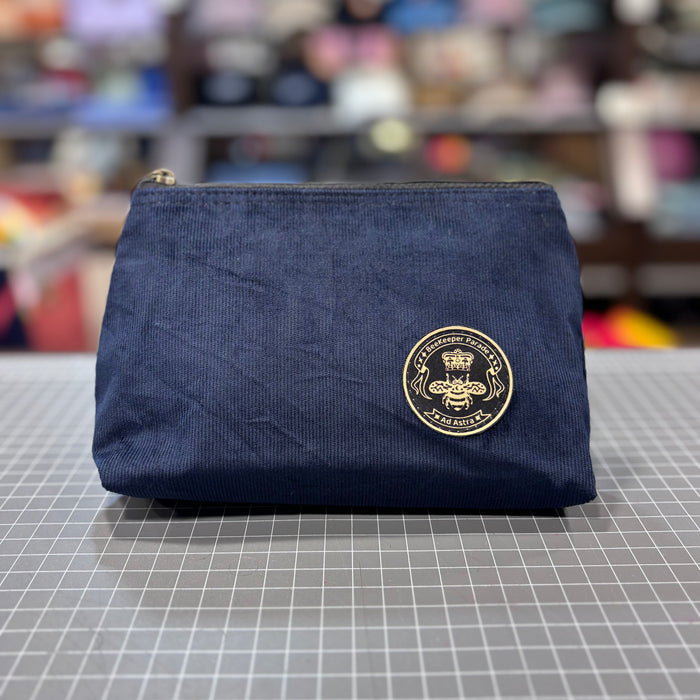 The Navy Blue Corduroy 🌌 Small Toiletry + Makeup Bag
