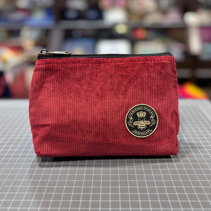 The Red Corduroy 💄 Small Toiletry + Makeup Bag