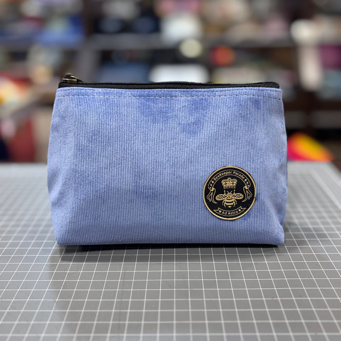The Sky Blue Corduroy ☁️ Small Toiletry + Makeup Bag