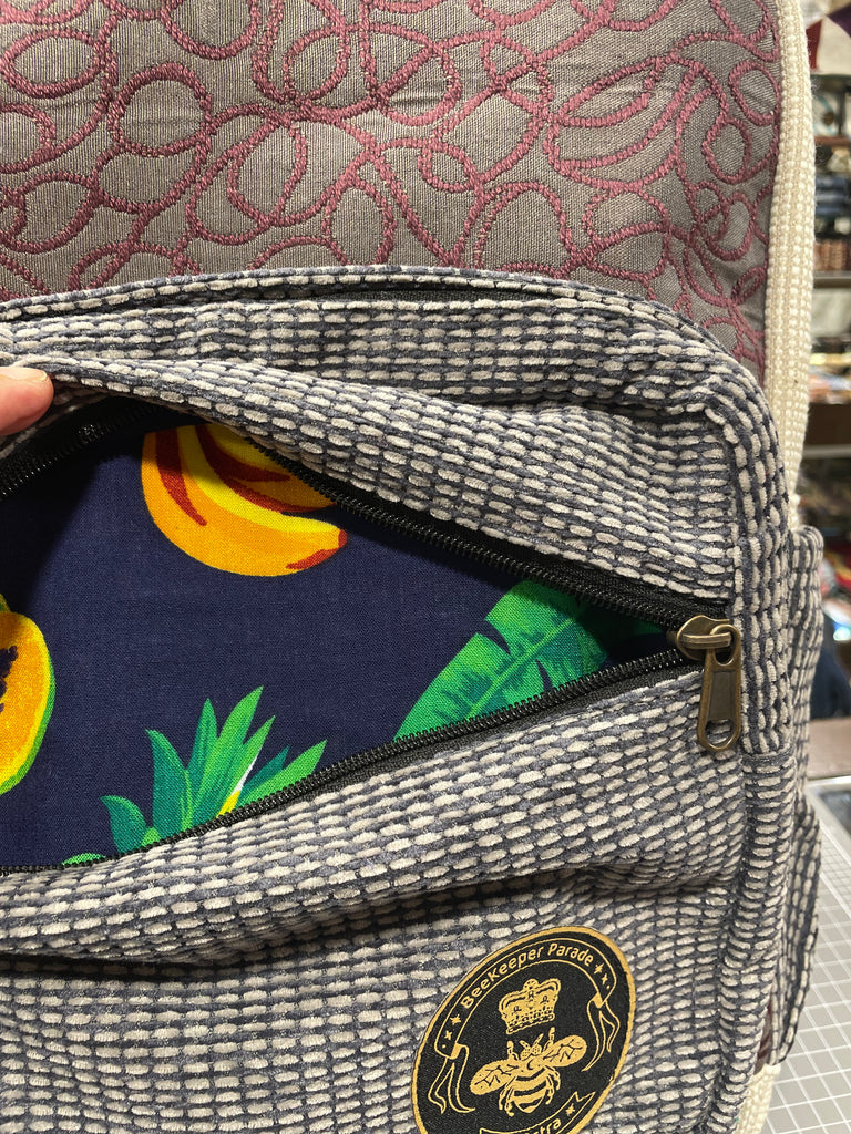 The Purple Swirl 💜 Royal (Da Vinci Collection) BeeKeeper Backpack